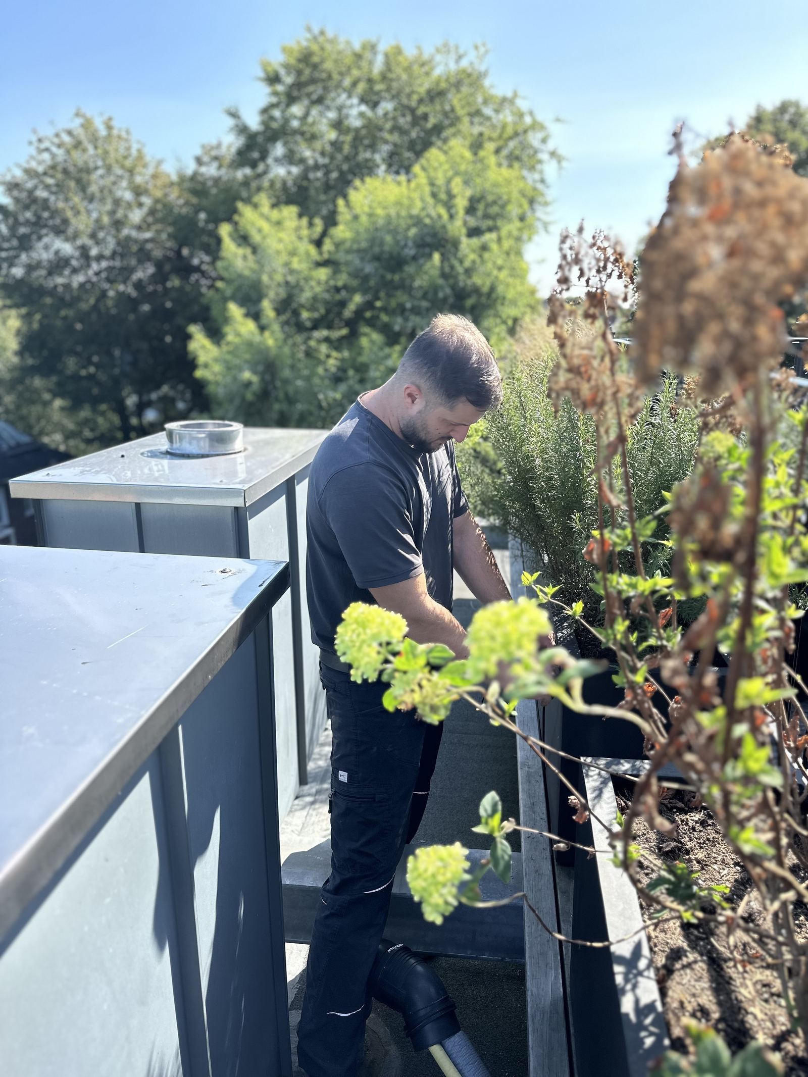 Bewässerung für Kübelpflanzen auf der Dachterrasse